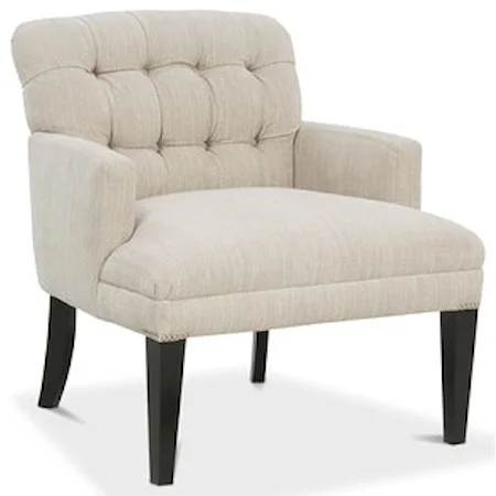 Upholstered Chair with Button Tufting